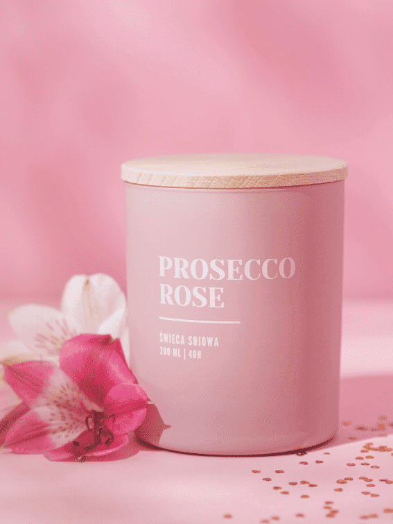świeca sojowa prosecco rose